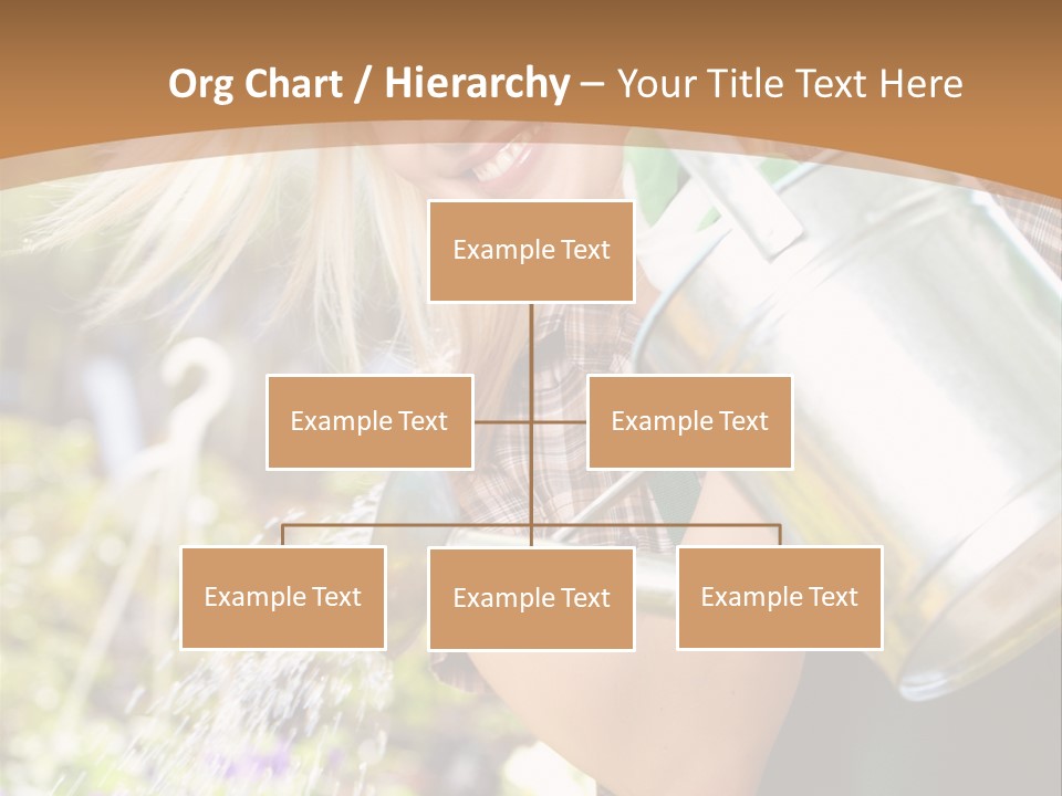 Nature Grass Girl PowerPoint Template