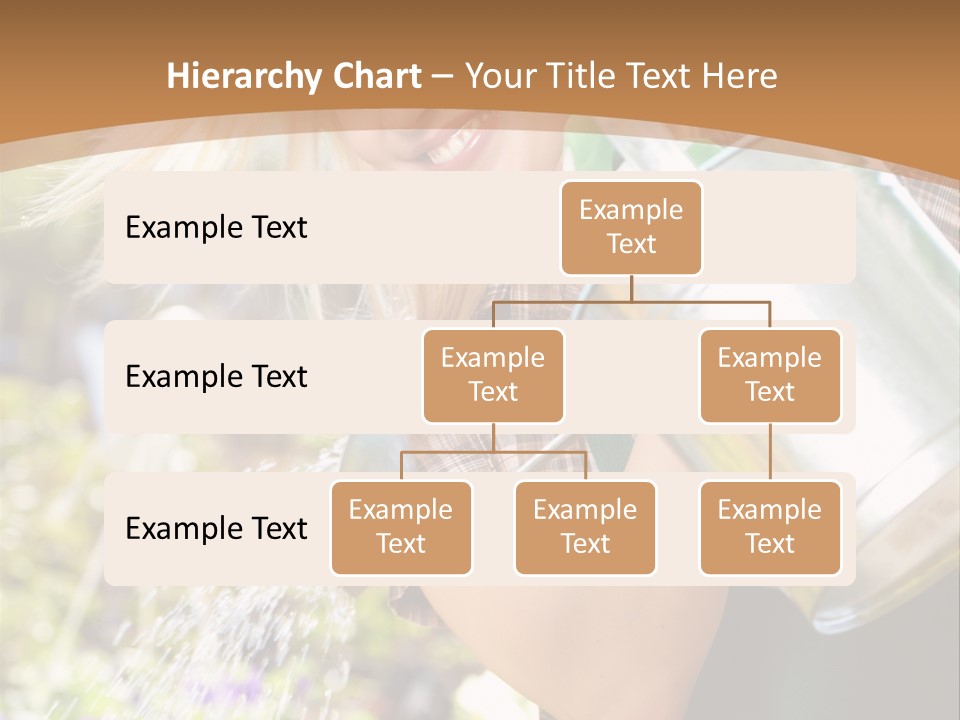 Nature Grass Girl PowerPoint Template