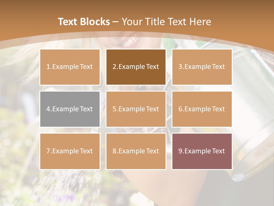 Nature Grass Girl PowerPoint Template