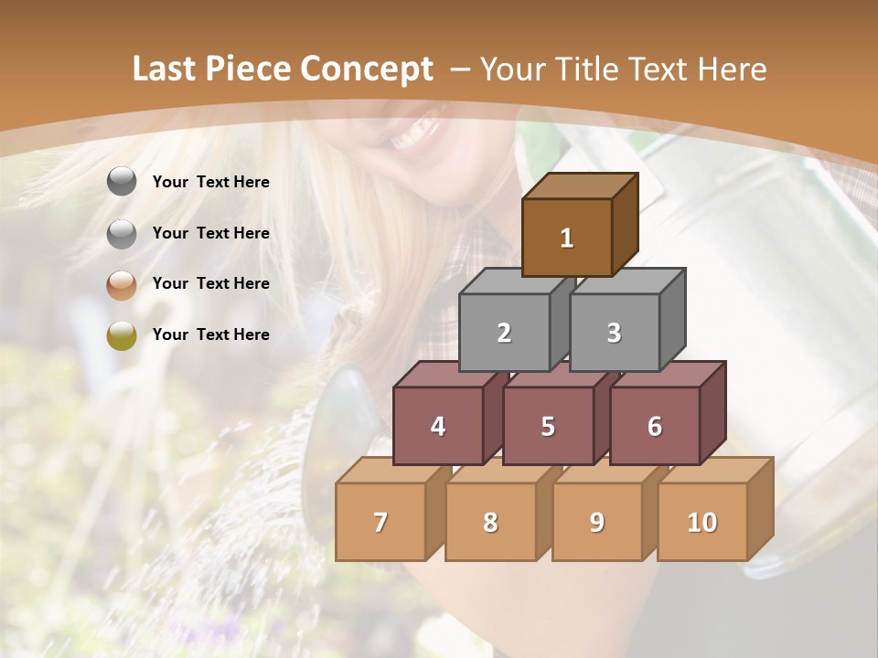 Nature Grass Girl PowerPoint Template