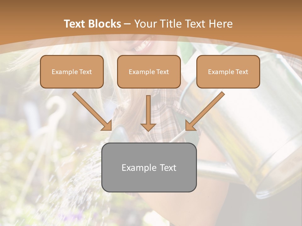 Nature Grass Girl PowerPoint Template