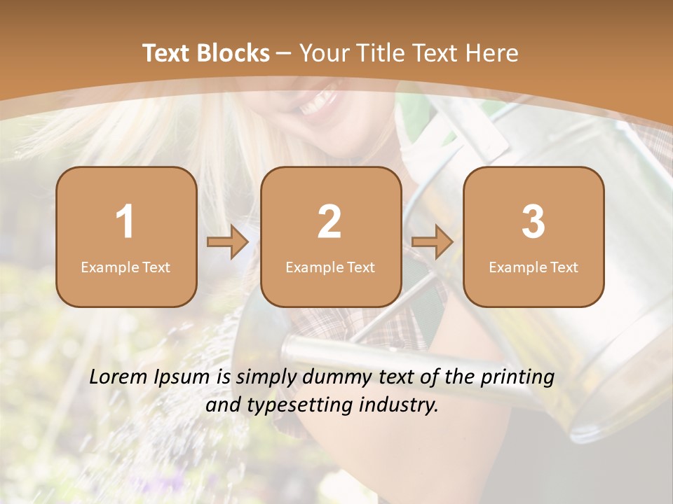 Nature Grass Girl PowerPoint Template