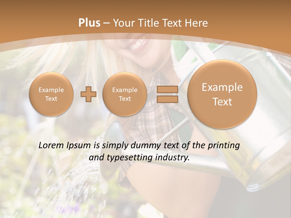 Nature Grass Girl PowerPoint Template