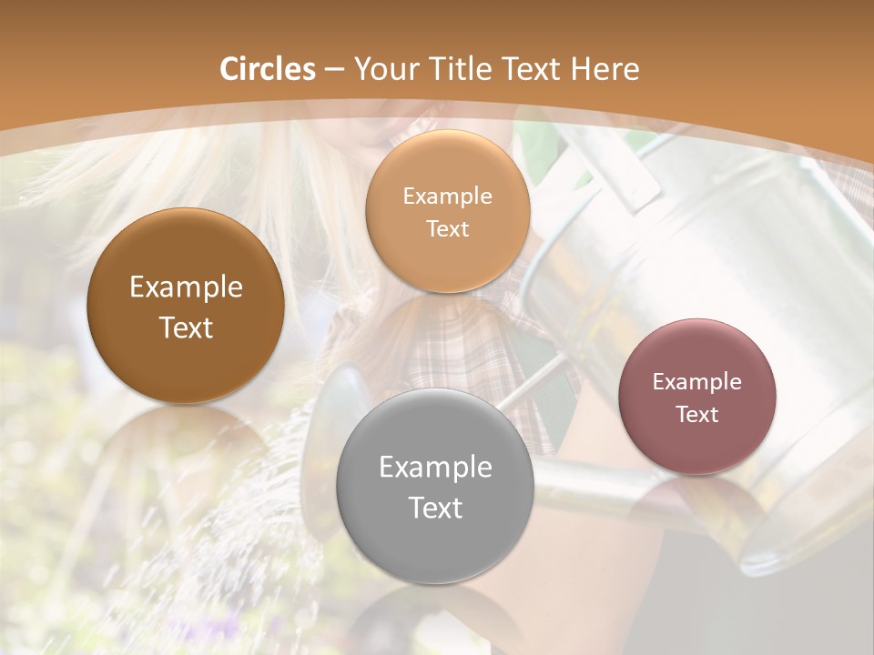 Nature Grass Girl PowerPoint Template