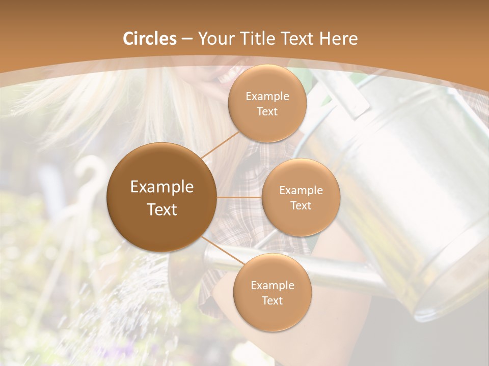 Nature Grass Girl PowerPoint Template