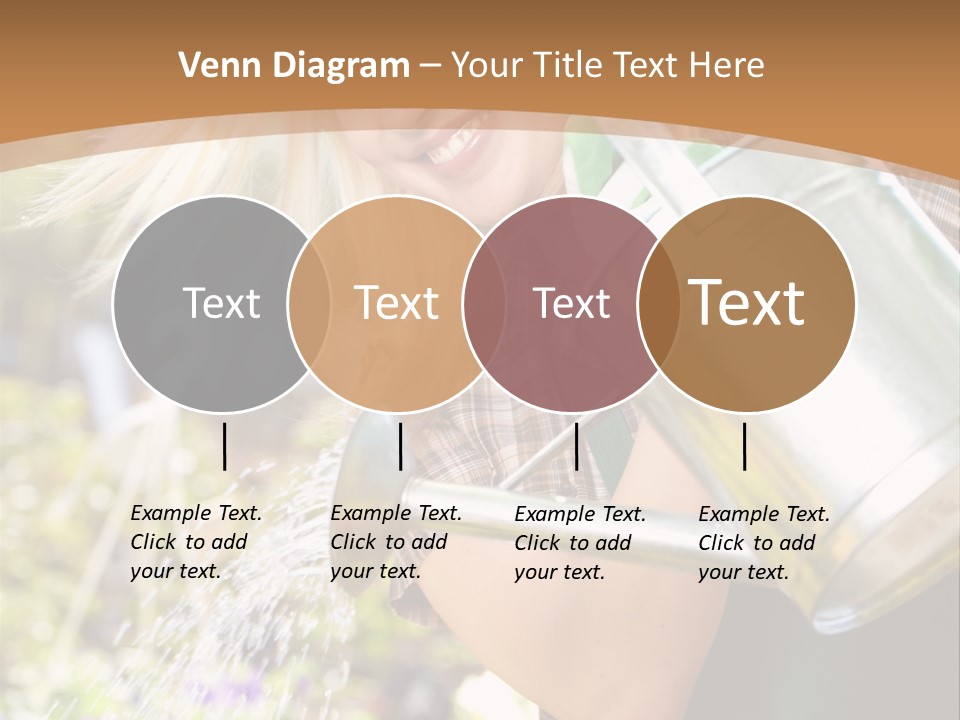 Nature Grass Girl PowerPoint Template