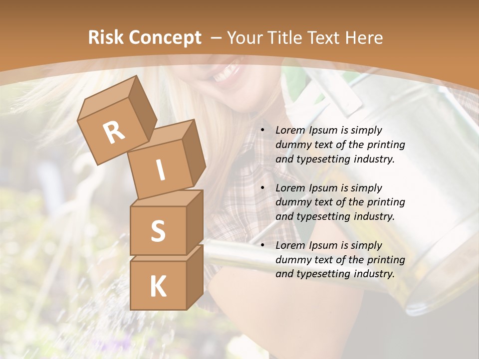 Nature Grass Girl PowerPoint Template