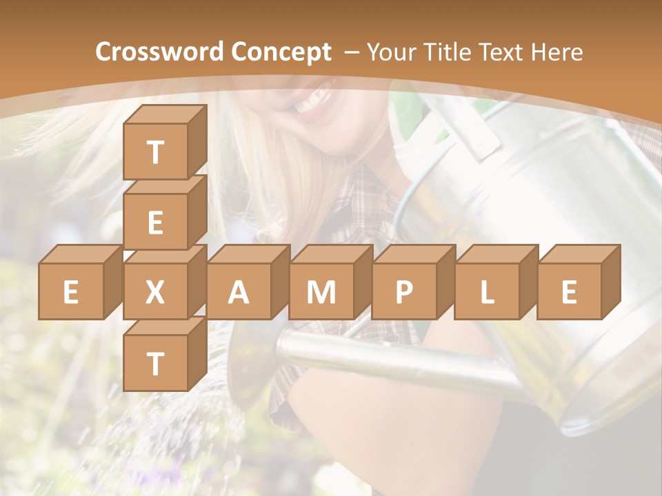 Nature Grass Girl PowerPoint Template