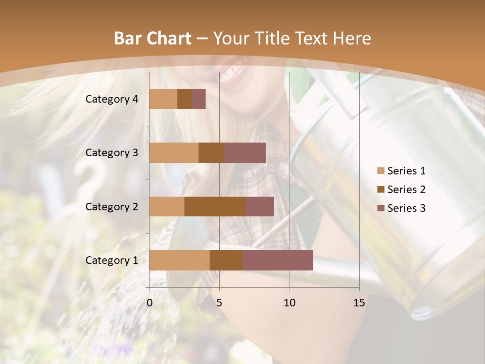 Nature Grass Girl PowerPoint Template