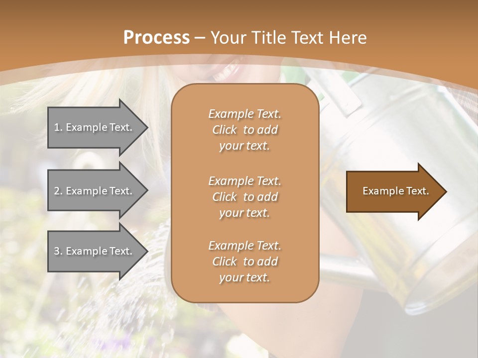 Nature Grass Girl PowerPoint Template