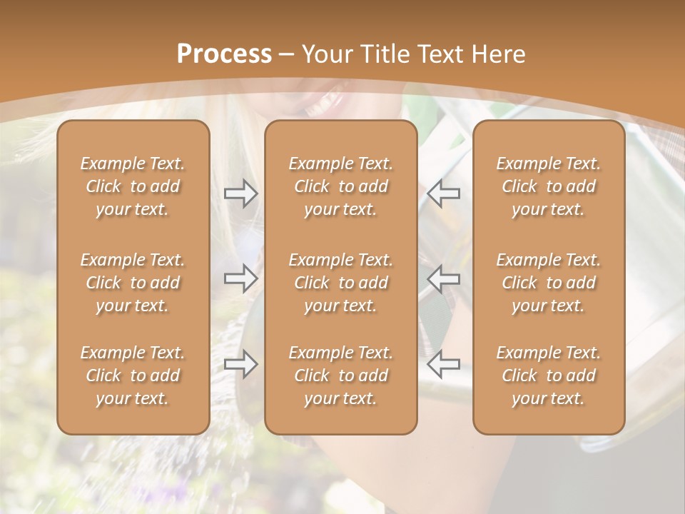 Nature Grass Girl PowerPoint Template