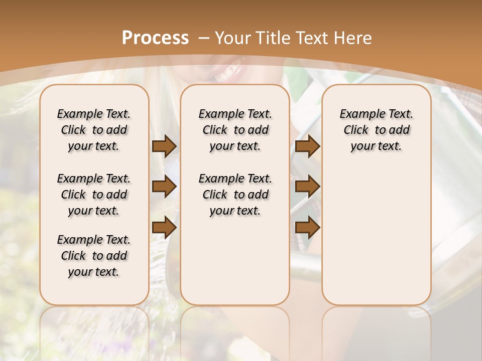 Nature Grass Girl PowerPoint Template