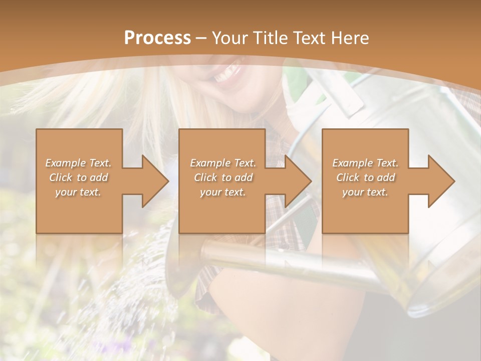 Nature Grass Girl PowerPoint Template