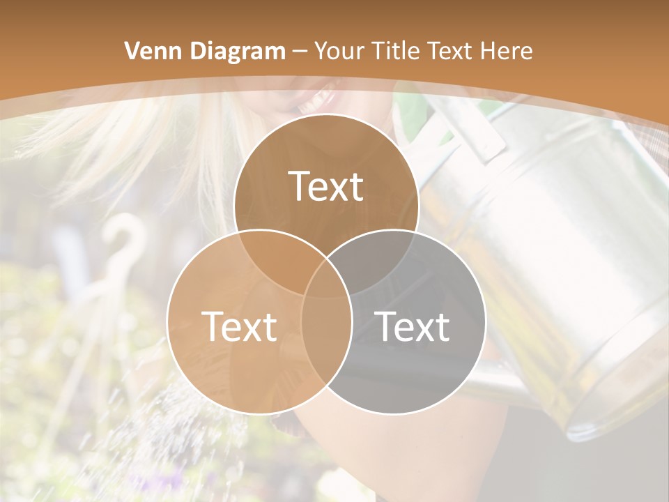 Nature Grass Girl PowerPoint Template