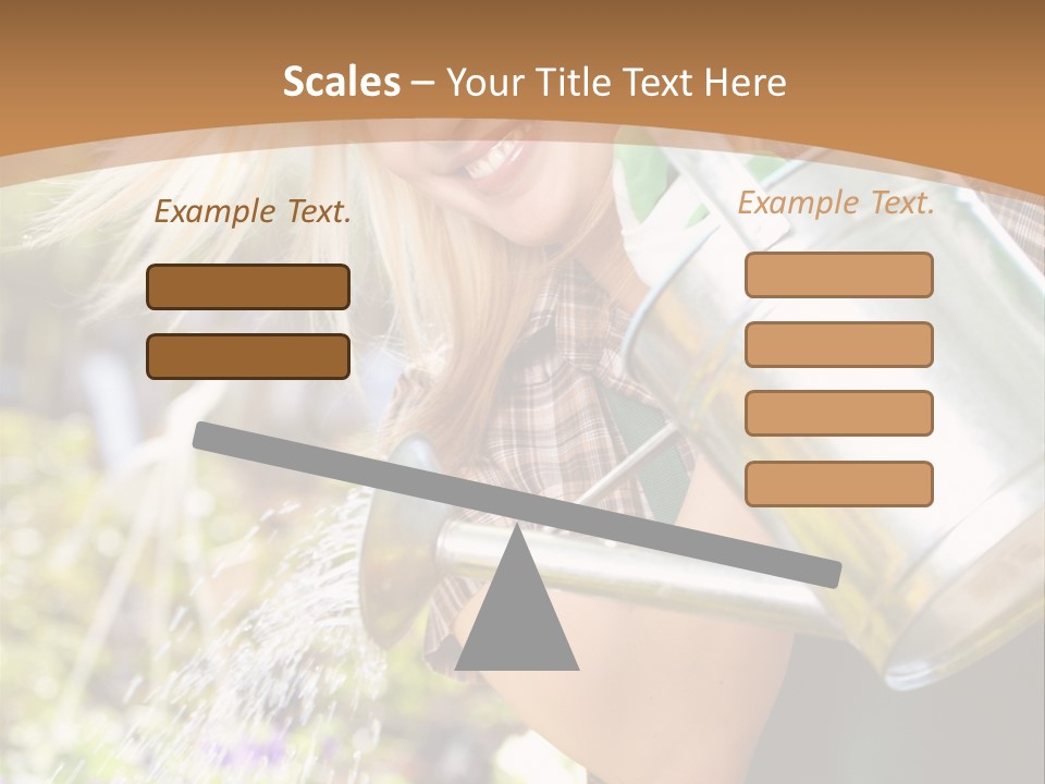 Nature Grass Girl PowerPoint Template