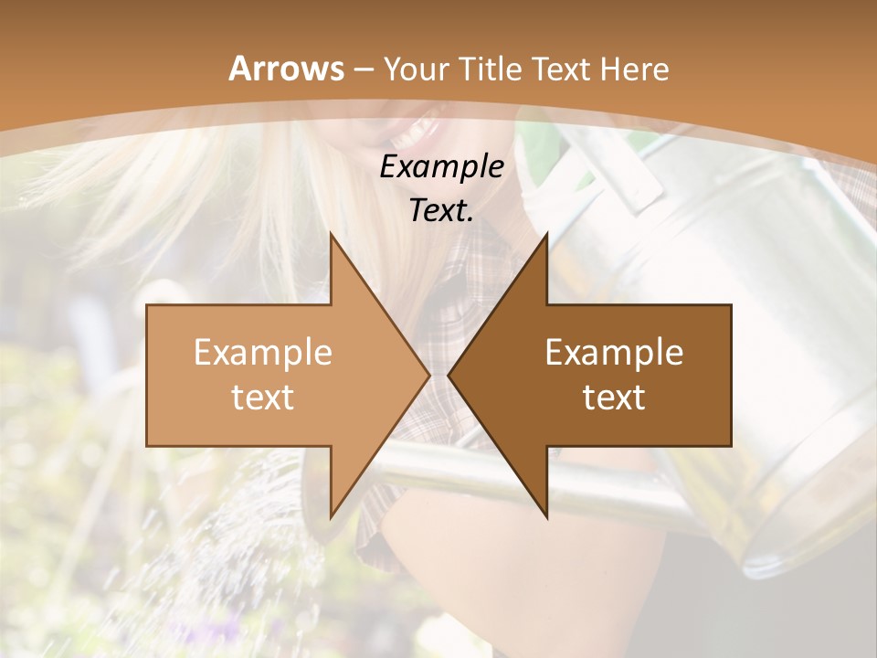 Nature Grass Girl PowerPoint Template