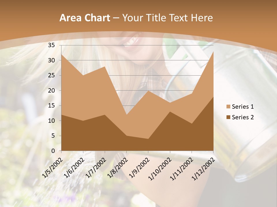 Nature Grass Girl PowerPoint Template