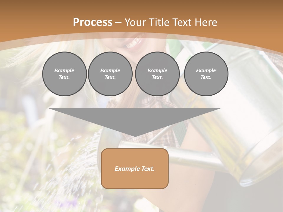 Nature Grass Girl PowerPoint Template