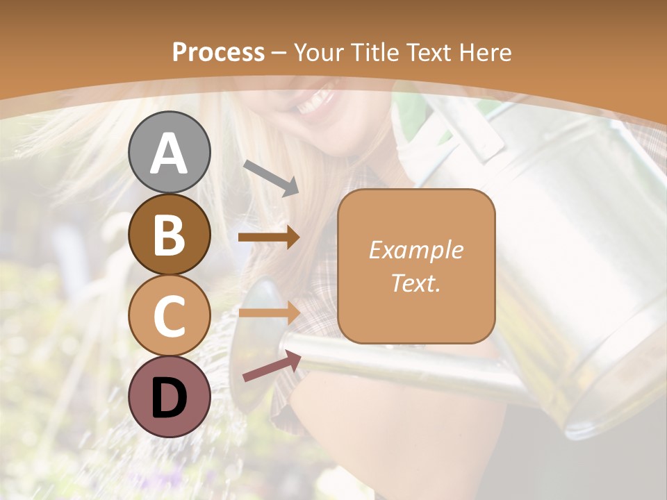 Nature Grass Girl PowerPoint Template