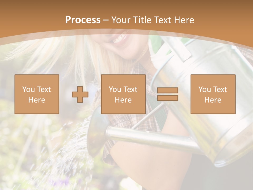 Nature Grass Girl PowerPoint Template