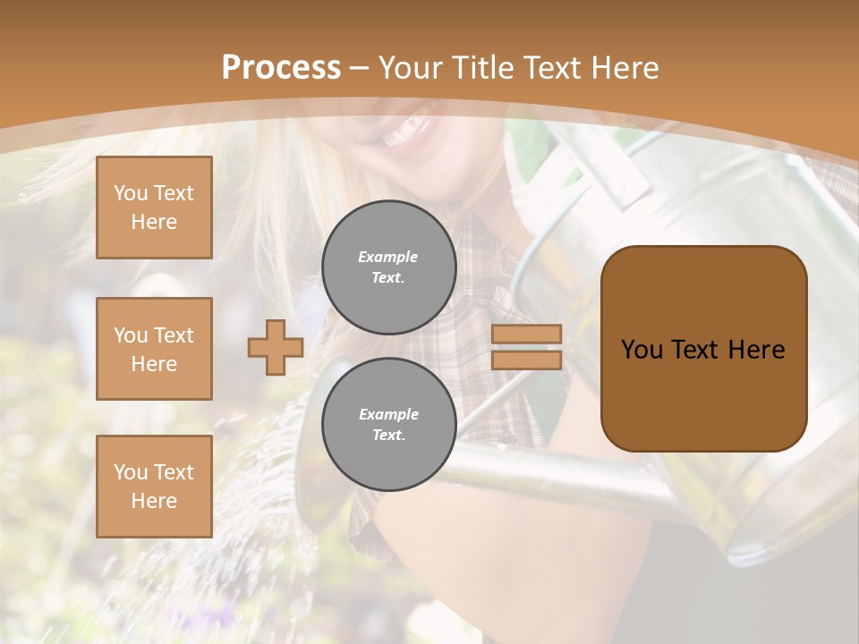 Nature Grass Girl PowerPoint Template