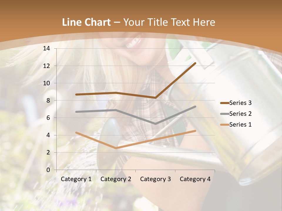 Nature Grass Girl PowerPoint Template