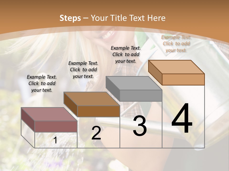 Nature Grass Girl PowerPoint Template