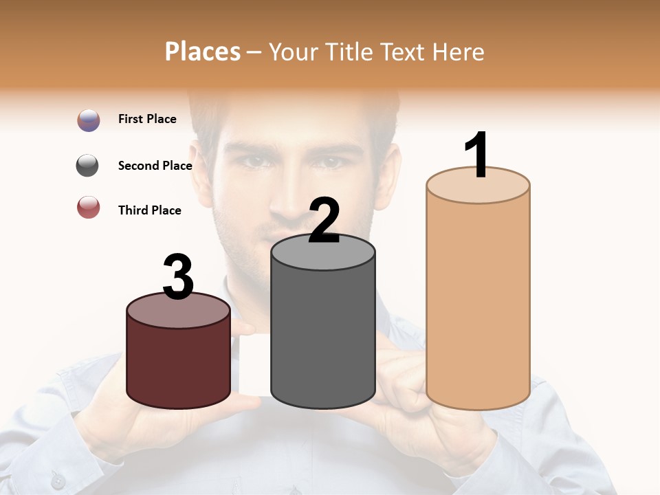 Isolated Beautiful Man PowerPoint Template