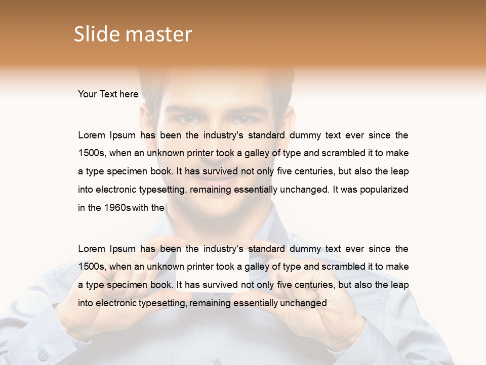 Isolated Beautiful Man PowerPoint Template