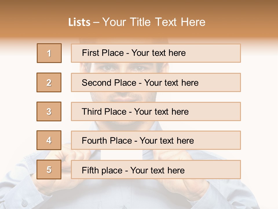 Isolated Beautiful Man PowerPoint Template