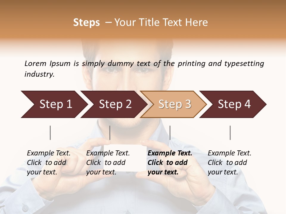 Isolated Beautiful Man PowerPoint Template