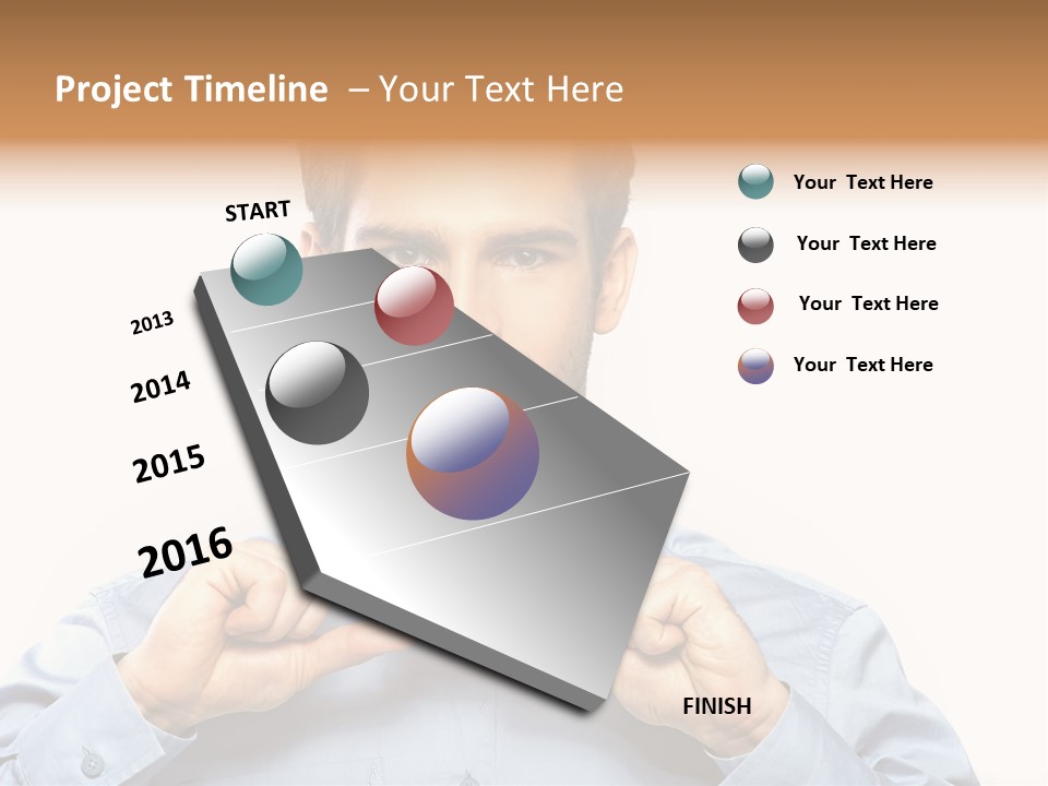 Isolated Beautiful Man PowerPoint Template