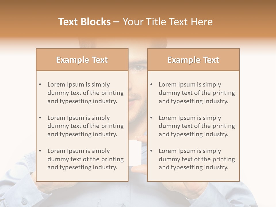 Isolated Beautiful Man PowerPoint Template