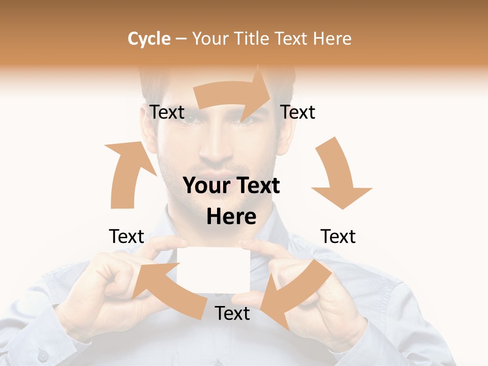 Isolated Beautiful Man PowerPoint Template