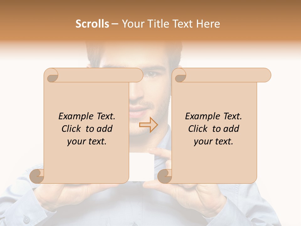 Isolated Beautiful Man PowerPoint Template