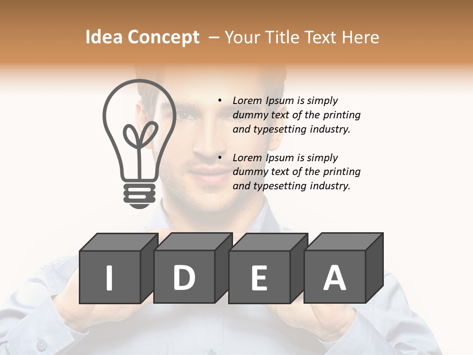 Isolated Beautiful Man PowerPoint Template