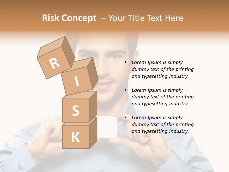 Isolated Beautiful Man PowerPoint Template