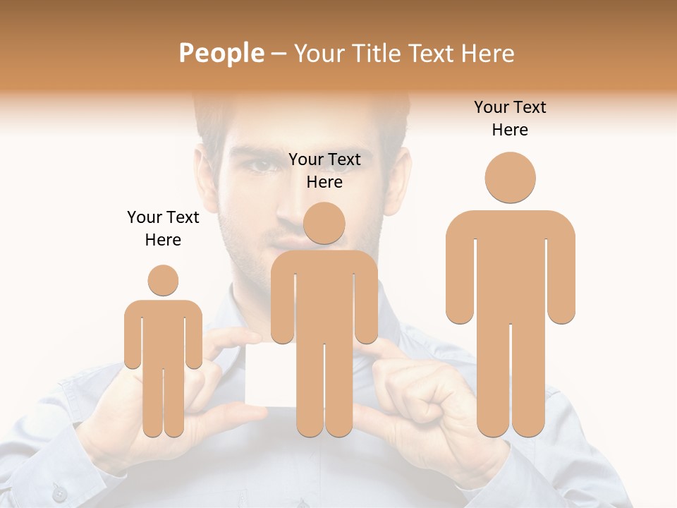 Isolated Beautiful Man PowerPoint Template