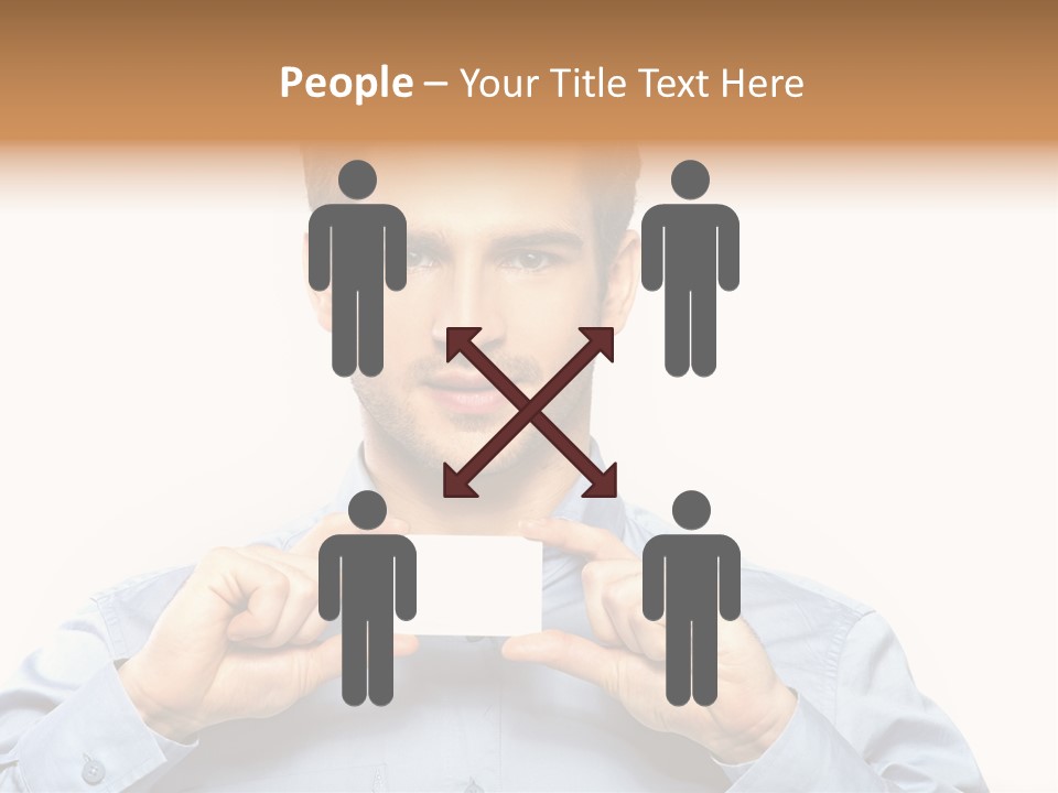 Isolated Beautiful Man PowerPoint Template