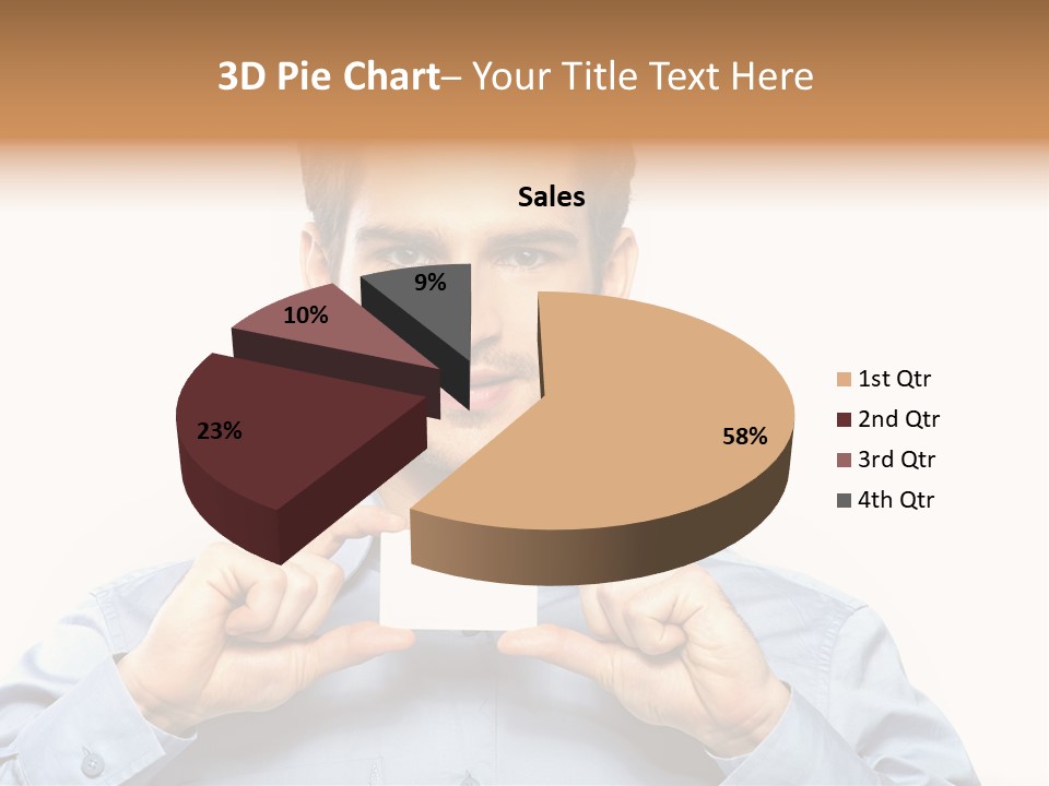 Isolated Beautiful Man PowerPoint Template