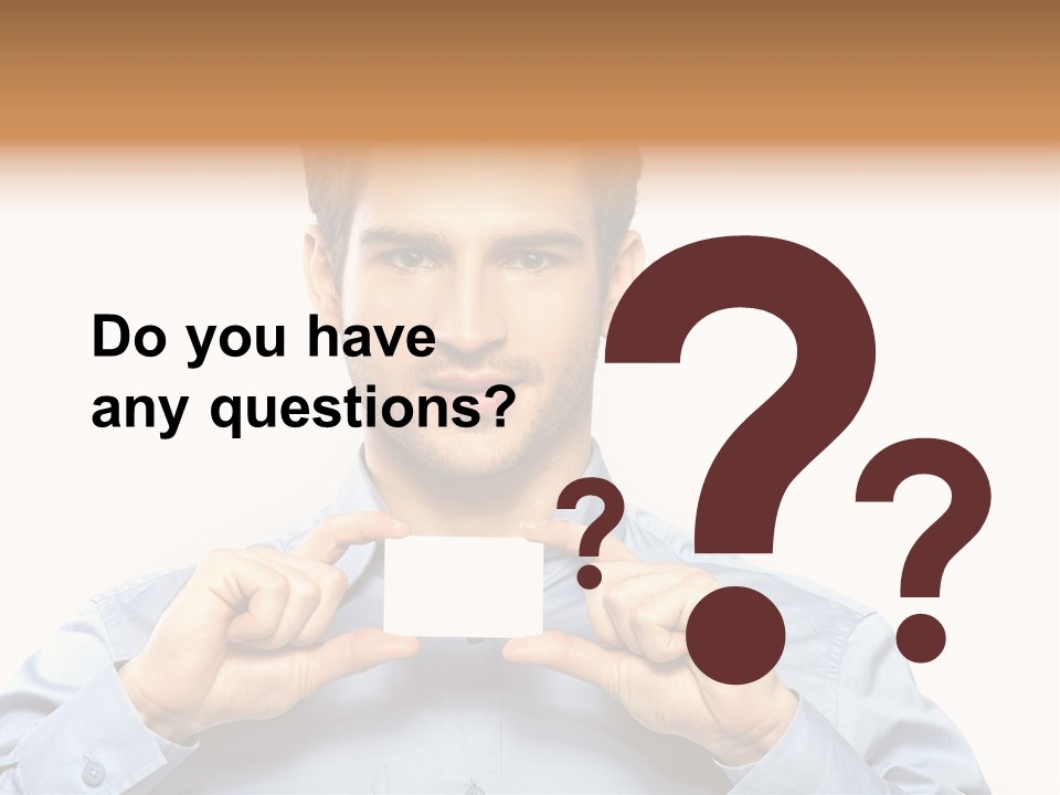 Isolated Beautiful Man PowerPoint Template