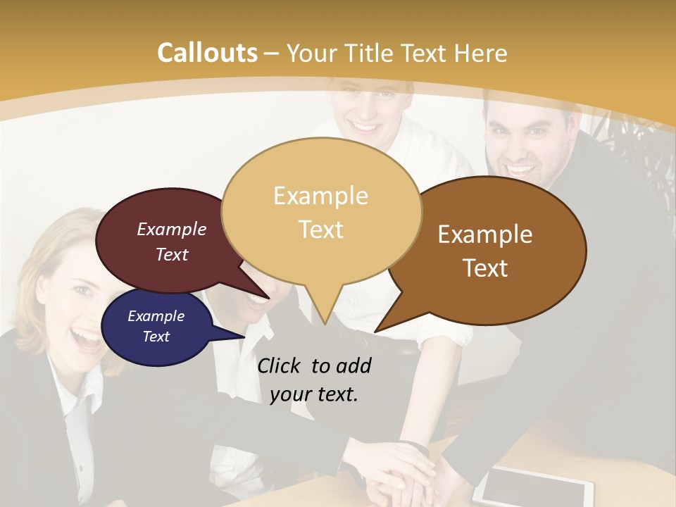 Diskussion Firma Gruppe PowerPoint Template
