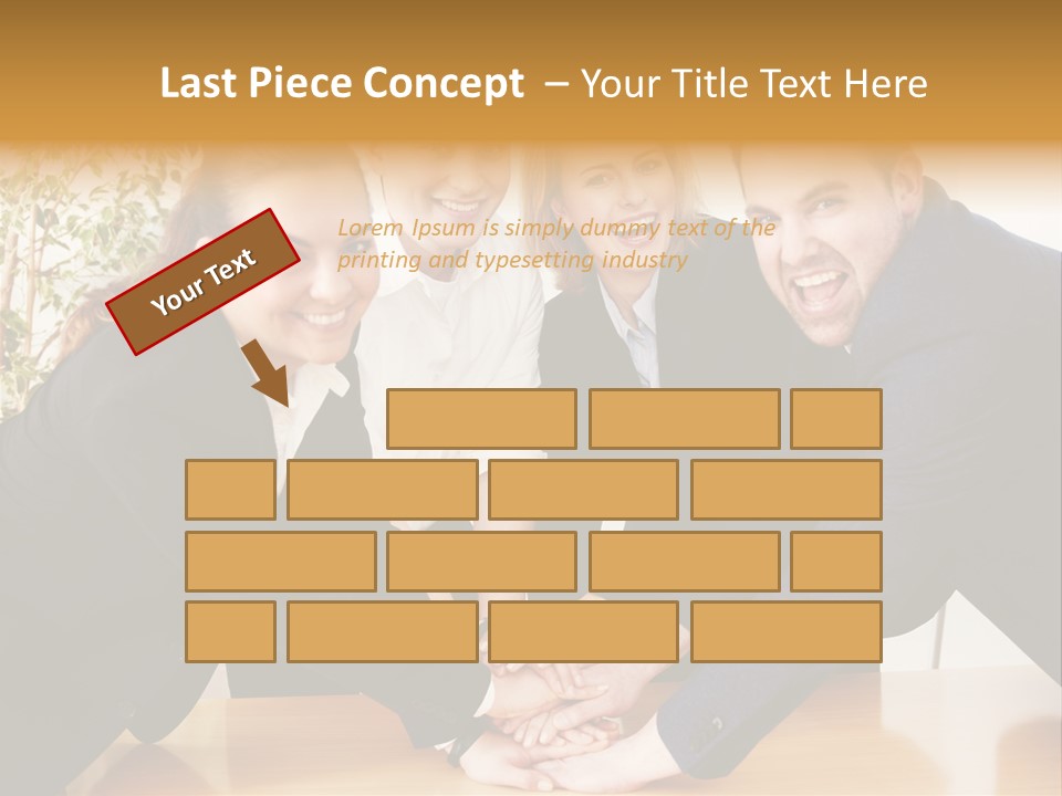 Konzept Verbund Motivation PowerPoint Template