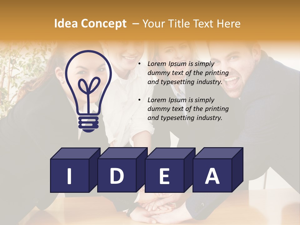 Konzept Verbund Motivation PowerPoint Template