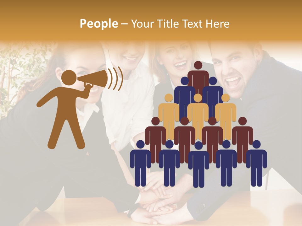 Konzept Verbund Motivation PowerPoint Template