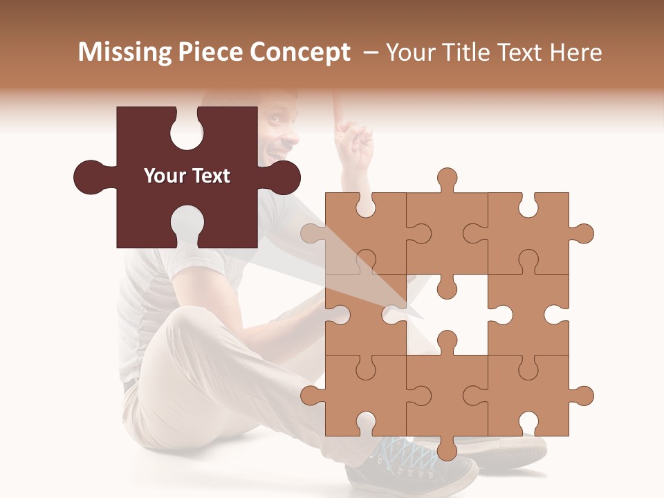 White Tablet Touchscreen PowerPoint Template