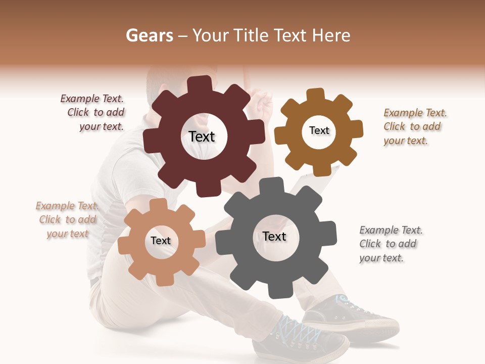 White Tablet Touchscreen PowerPoint Template