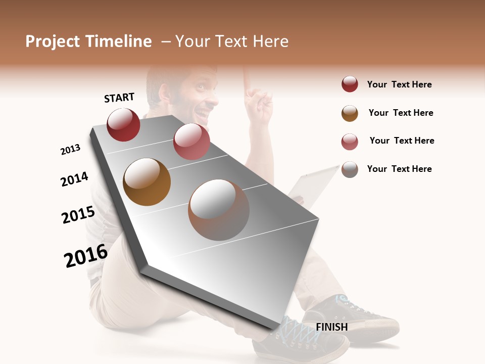 White Tablet Touchscreen PowerPoint Template