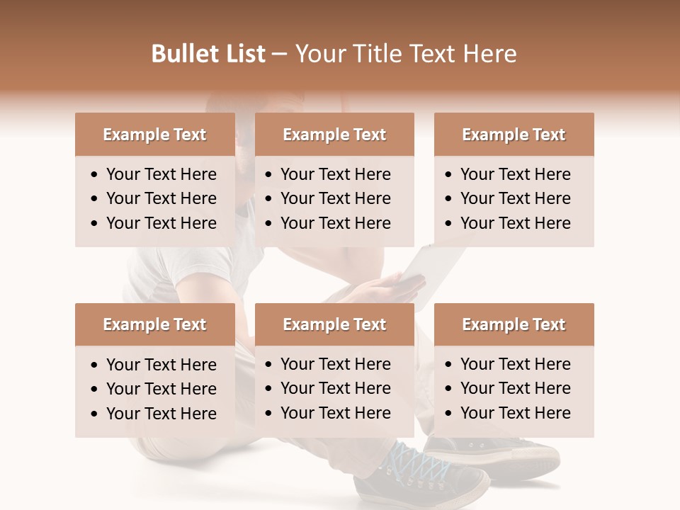 White Tablet Touchscreen PowerPoint Template