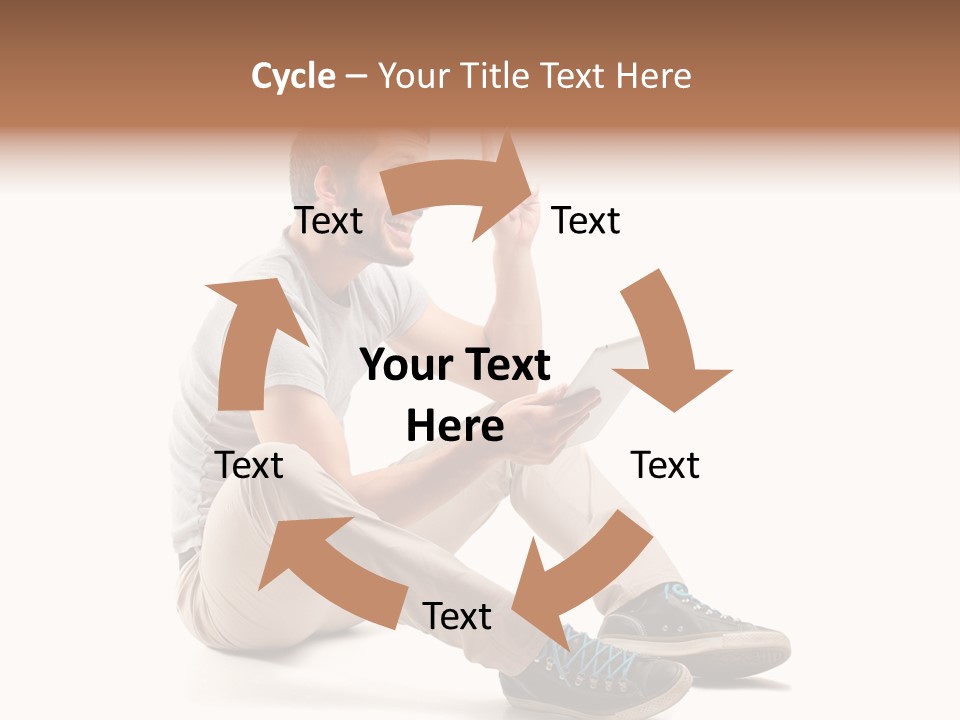 White Tablet Touchscreen PowerPoint Template